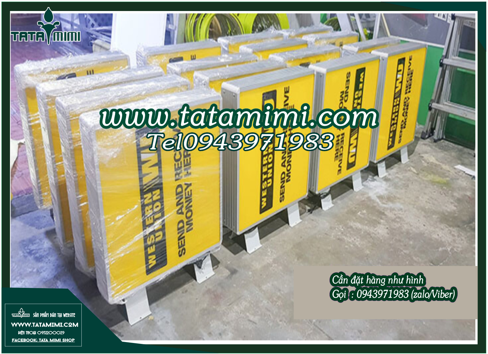 Biển công ty hút nổi viền nhôm