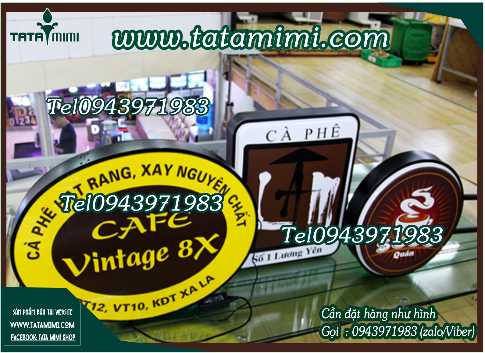 Biển quảng cáo khung nhôm có led treo ngoài trời