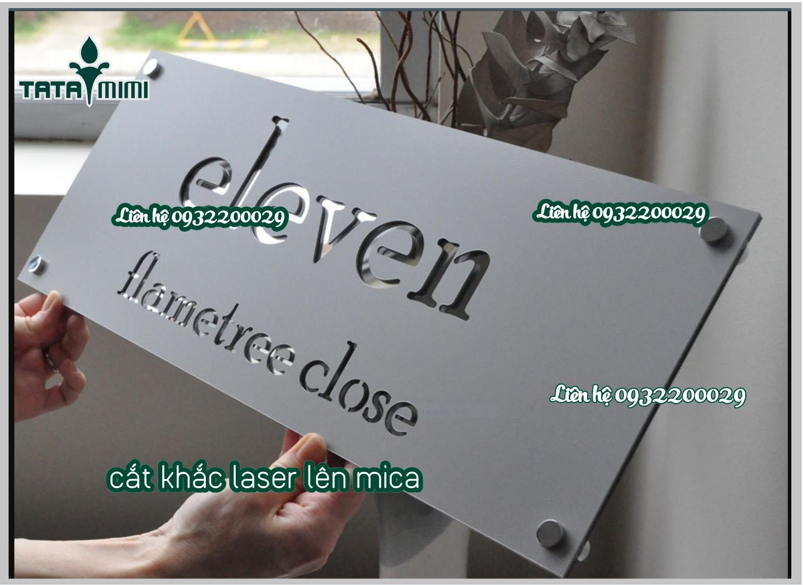 Biển công ty bằng mica mẫu đẹp