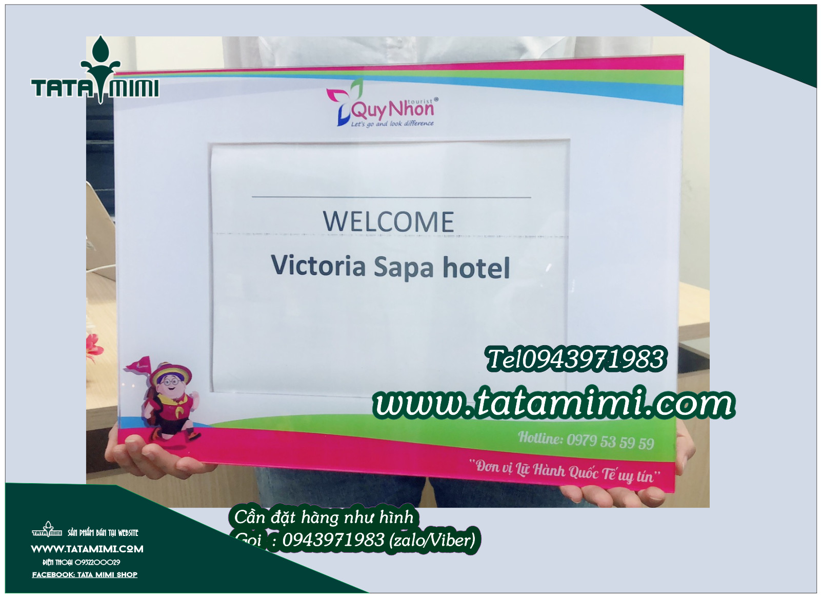 Biển đón có tay cầm và không tay cầm