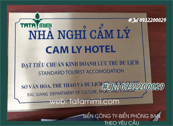 Biển công ty bằng inox các kích thước khác nhau