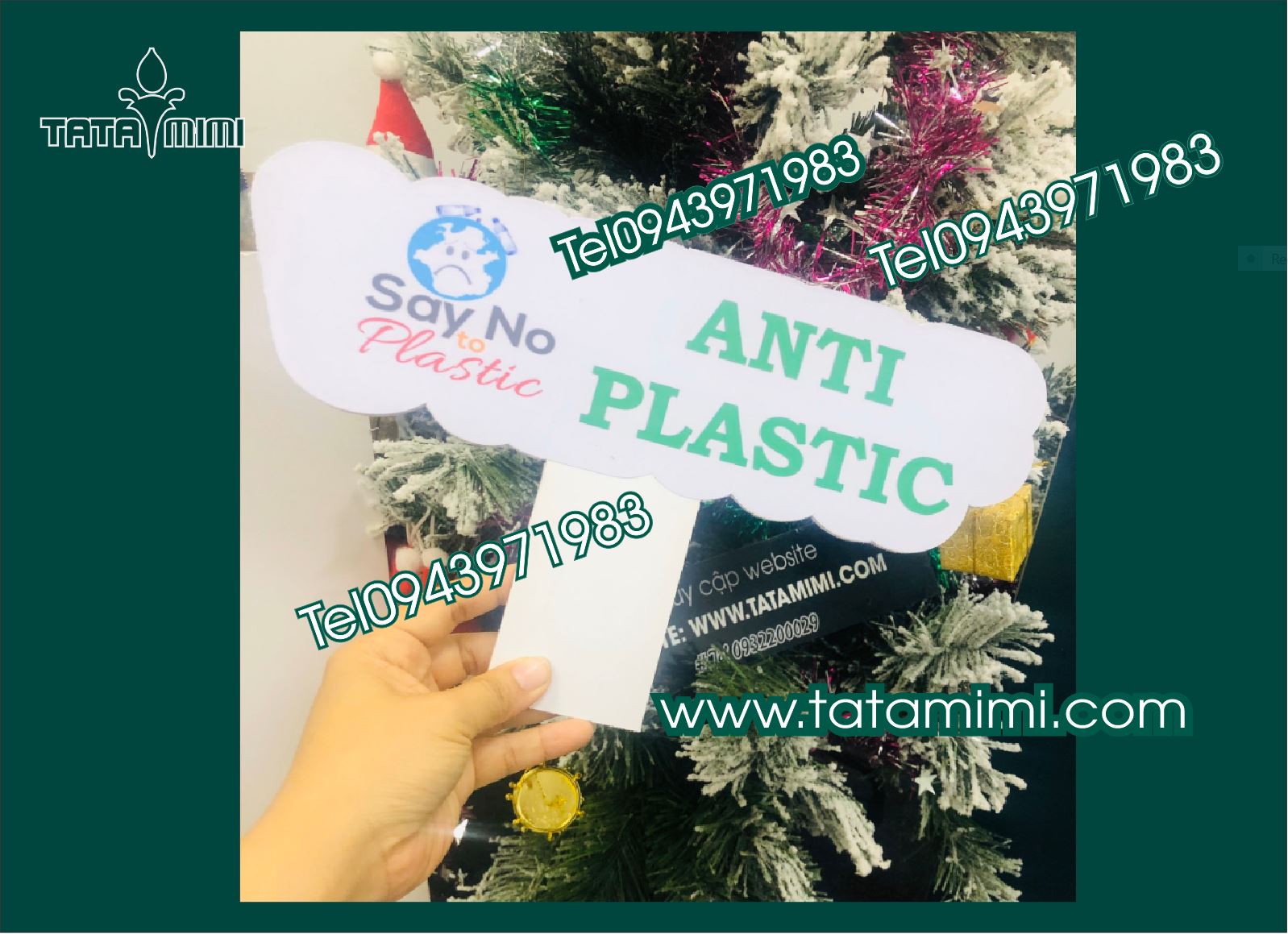 In hashtag cầm tay từ chất liệu nhẹ