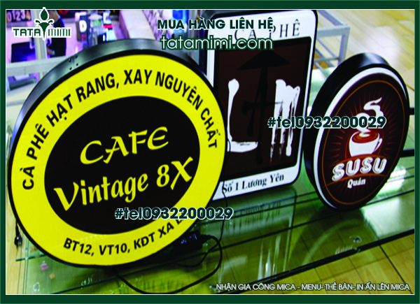 Biển công ty hút nổi có led cộng chân sắt