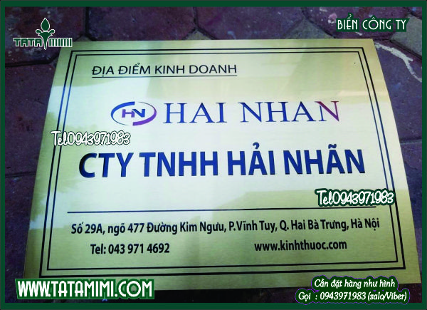 Biển công ty inox làm phẳng hay uốn hộp