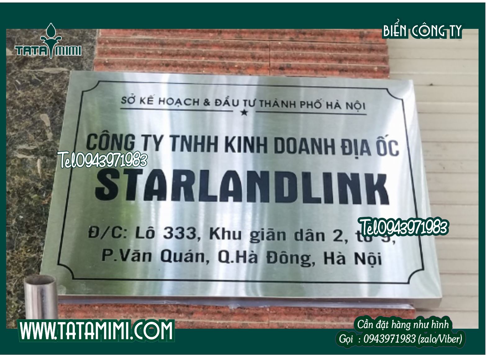 Biển mica công ty