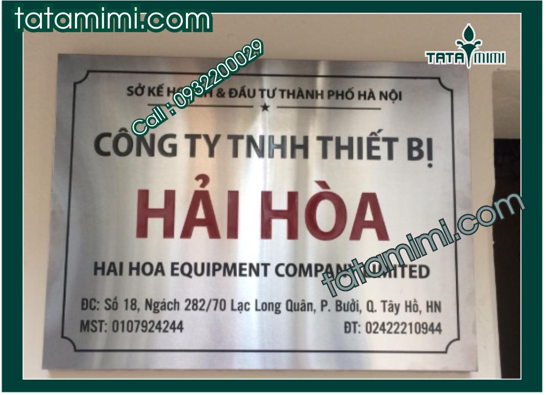 Biển công ty inox làm phẳng hay uốn hộp