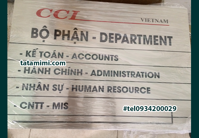 Bảng menu – biển chỉ dẫn