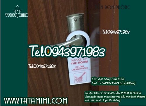 Thẻ mica không làm phiền treo cửa phòng