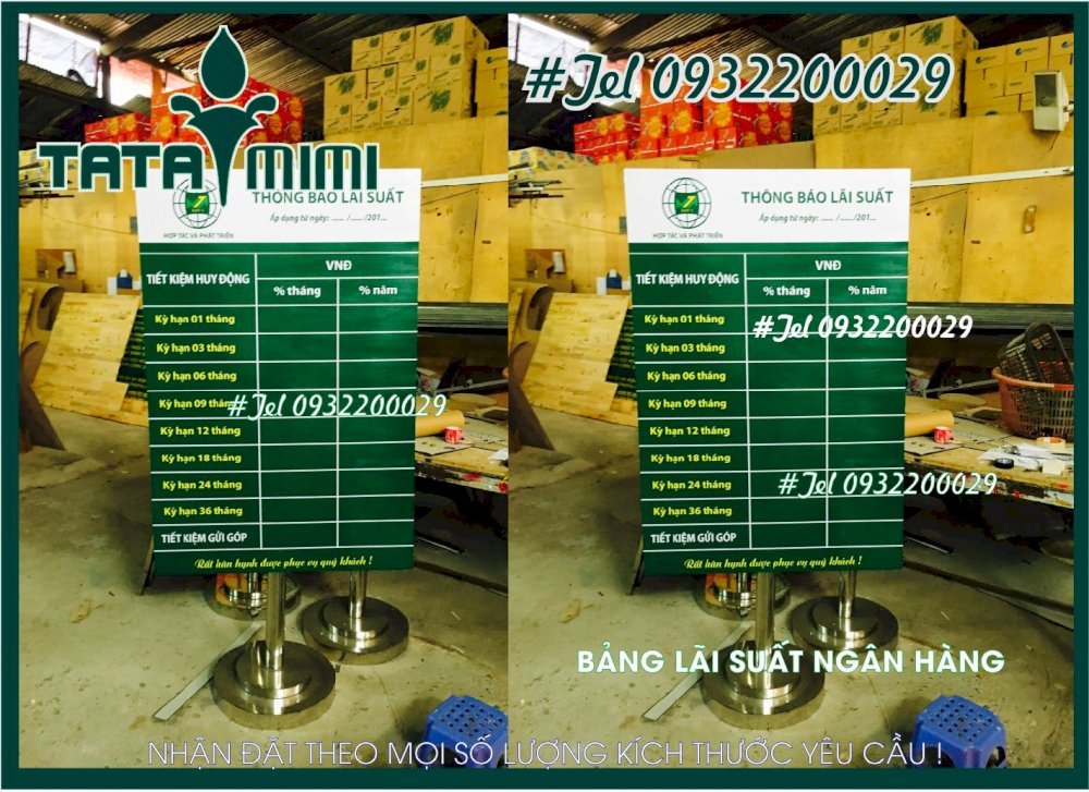 Sản phẩm biển lãi suất ngân hàng