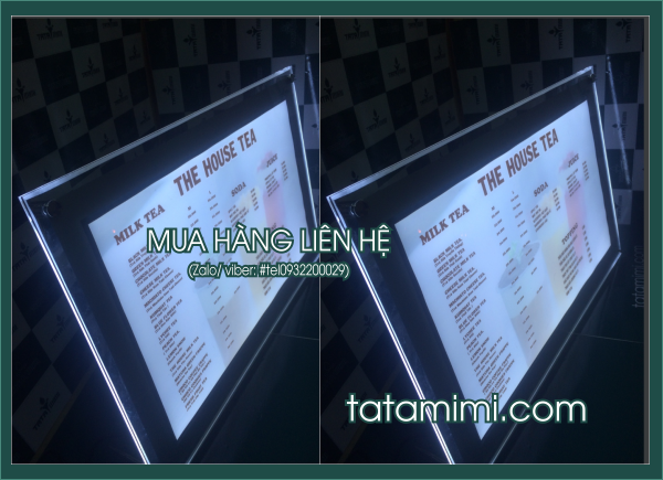 Biển menu led có kích thước lớn