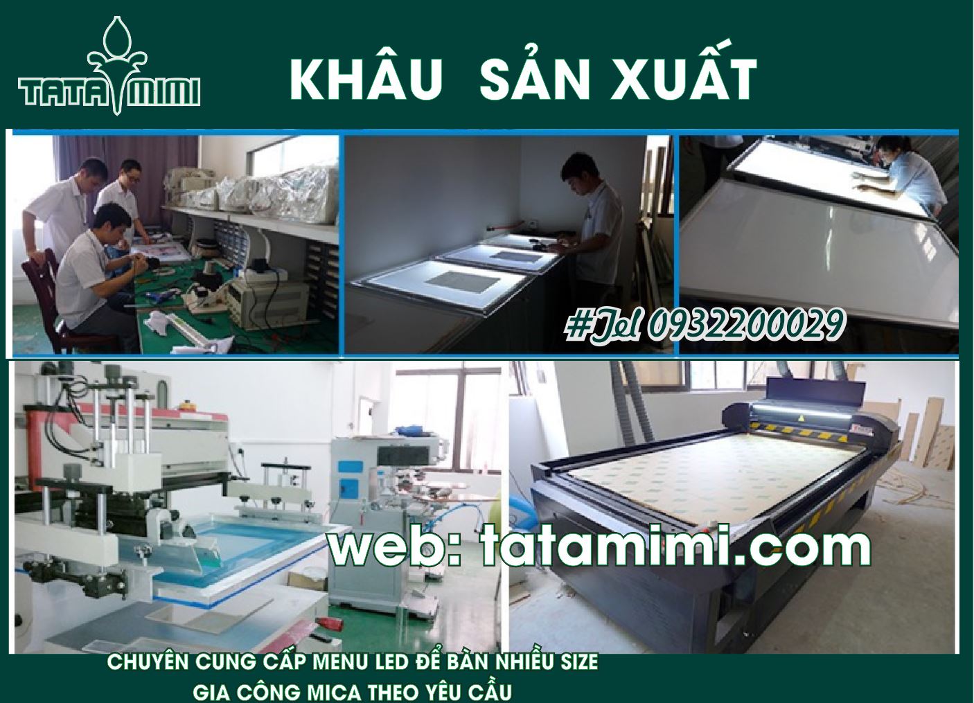 Hộp đèn led từ mica