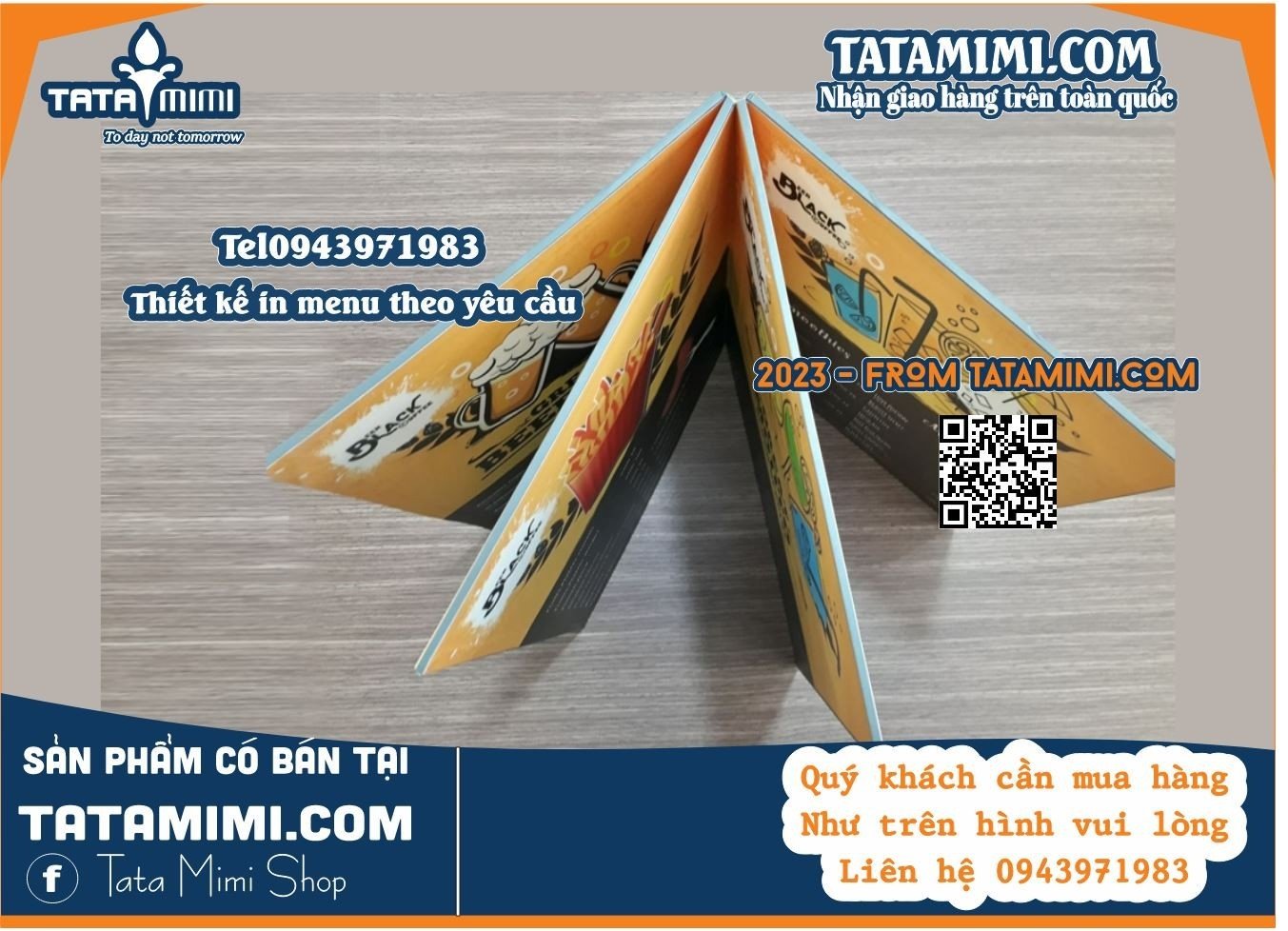 Biển menu cầm tay với vật liệu nhẹ