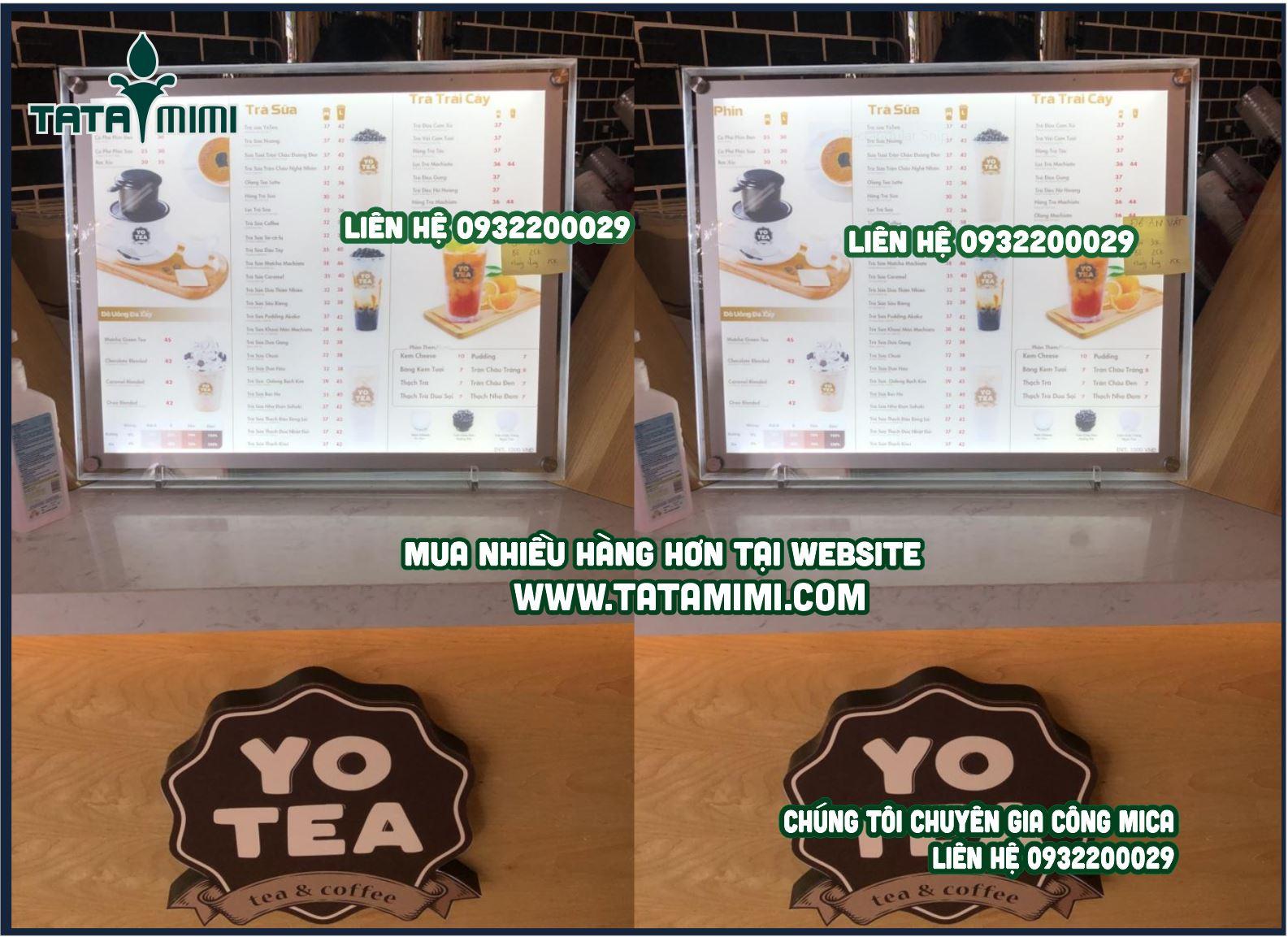 Bộ menu để bàn và cầm tay cho cửa hàng