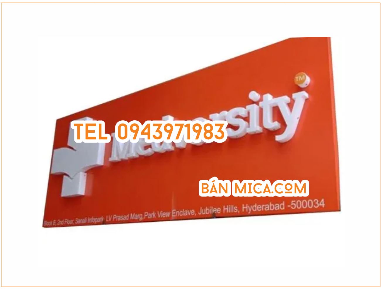 Chữ nổi làm từ inox hoặc mica