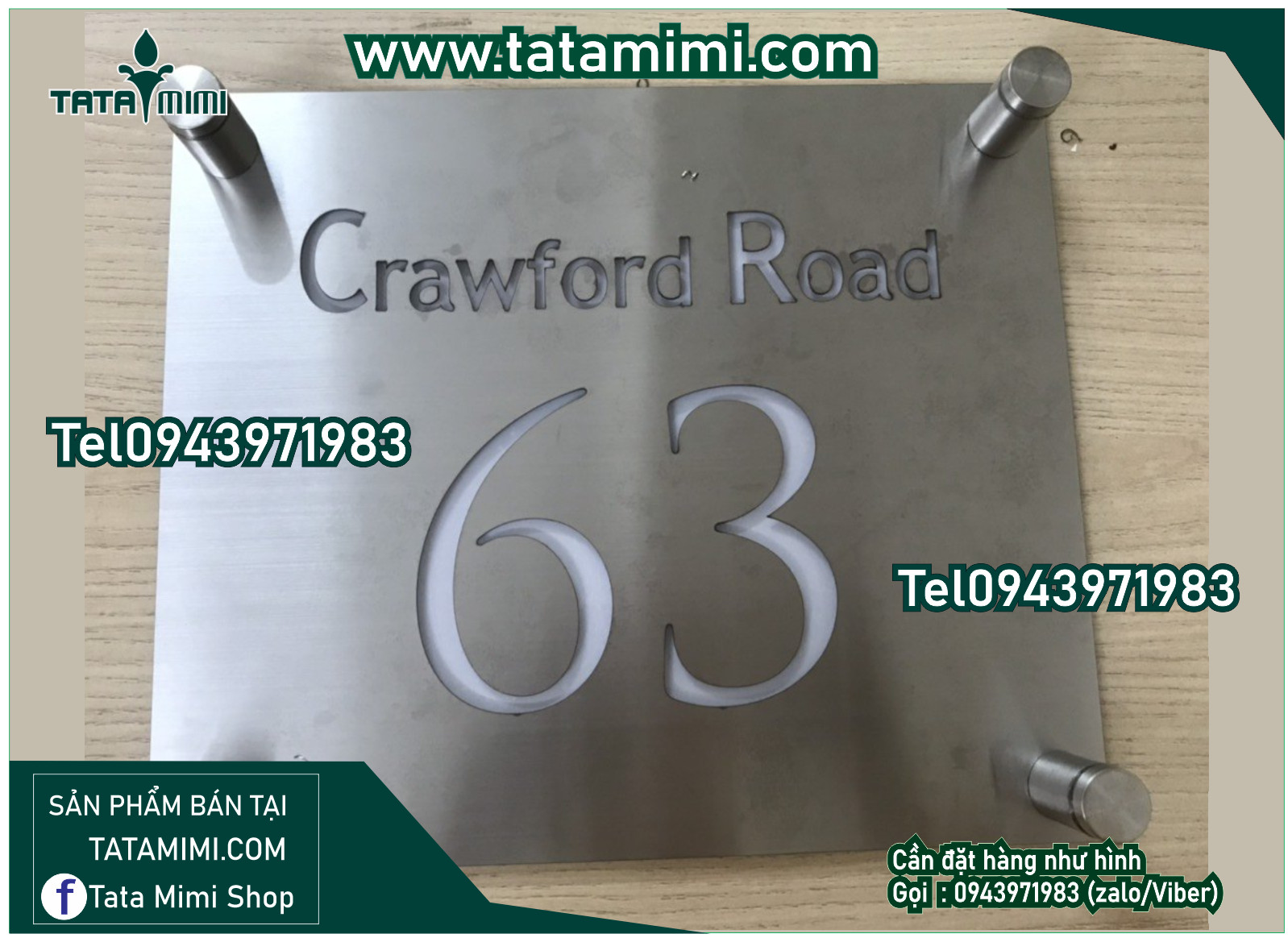 Địa chỉ nhà in khắc lên inox gắn chữ nổi