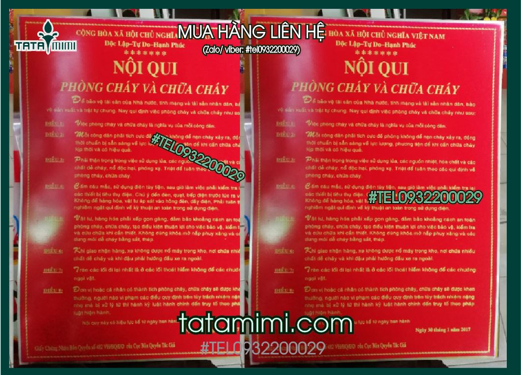 Biển nội quy cho khách sạn nên làm kích thước bao nhiêu