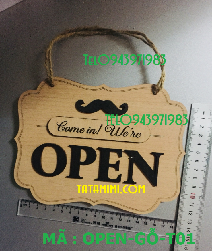 Biển Open, Biển Close để decor các Cửa hàng, quán Cà phê