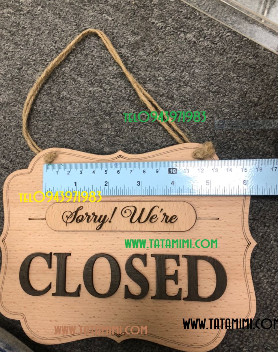 Biển đóng cửa tạm thời bằng mica