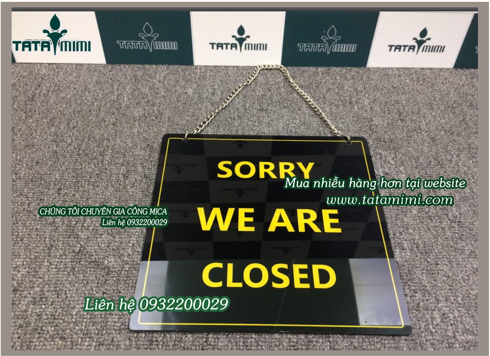 Bảng open-close với các chất liệu nào