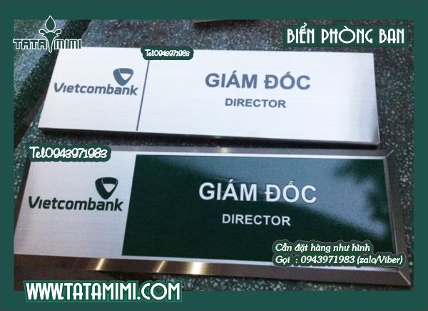 Biển phòng ban nội dung được thay đổi