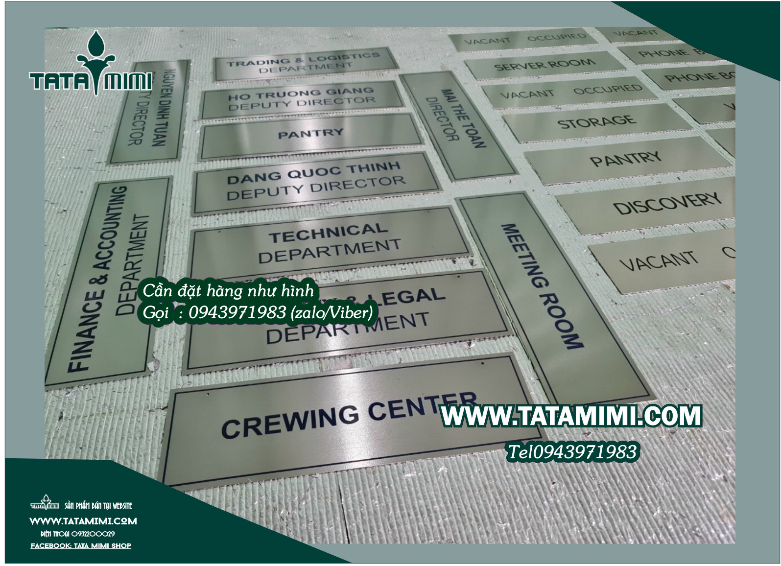 Biển phòng bộ phận từ inox