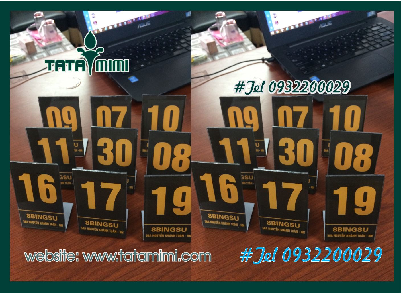 Thẻ số cà phê in theo logo