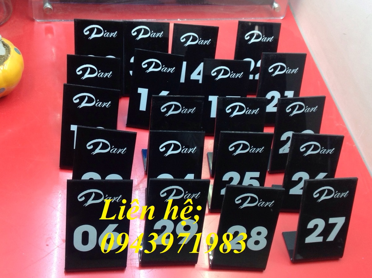 Thẻ để bàn cà phê sản xuất cho chuỗi cà phê