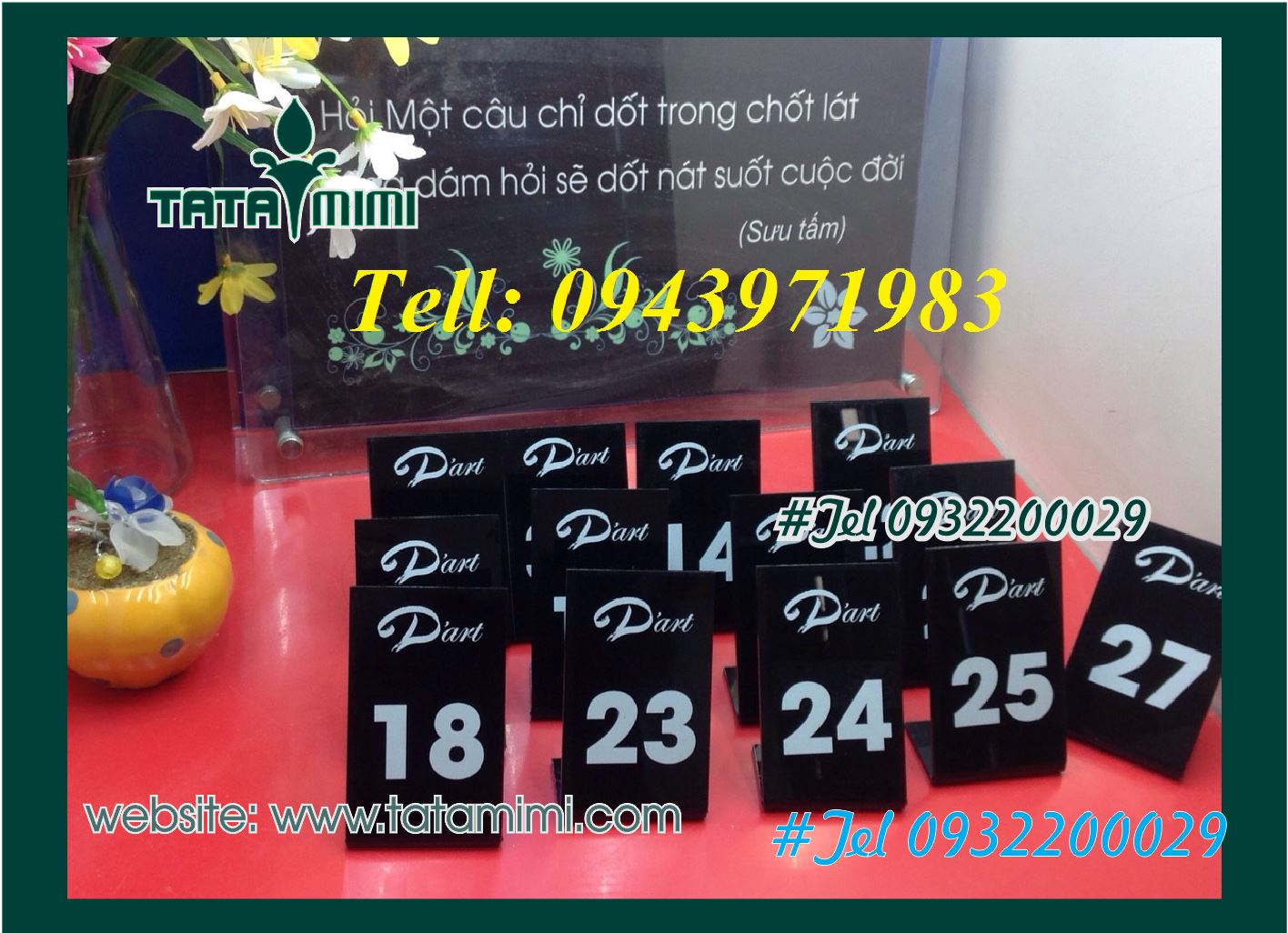 Thẻ đánh số mica