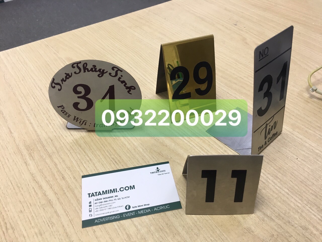 Số chờ bằng mica