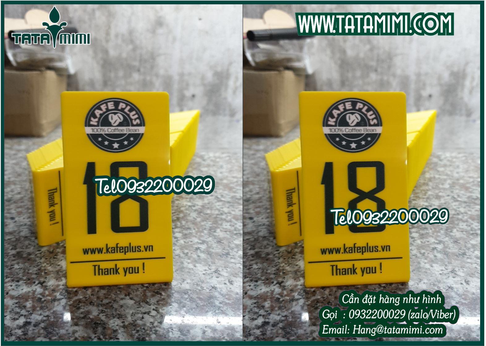 Thẻ số uốn chữ l in decal