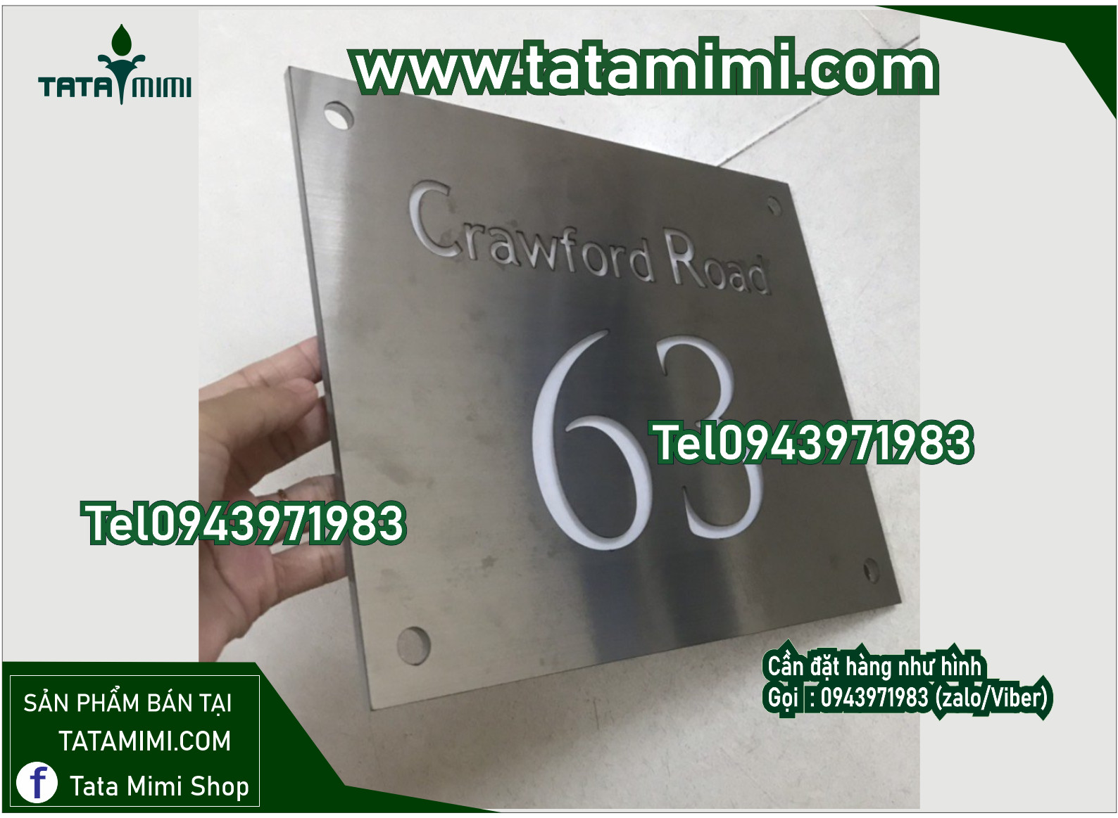 Biển nhà ở biển số nhà làm bằng inox