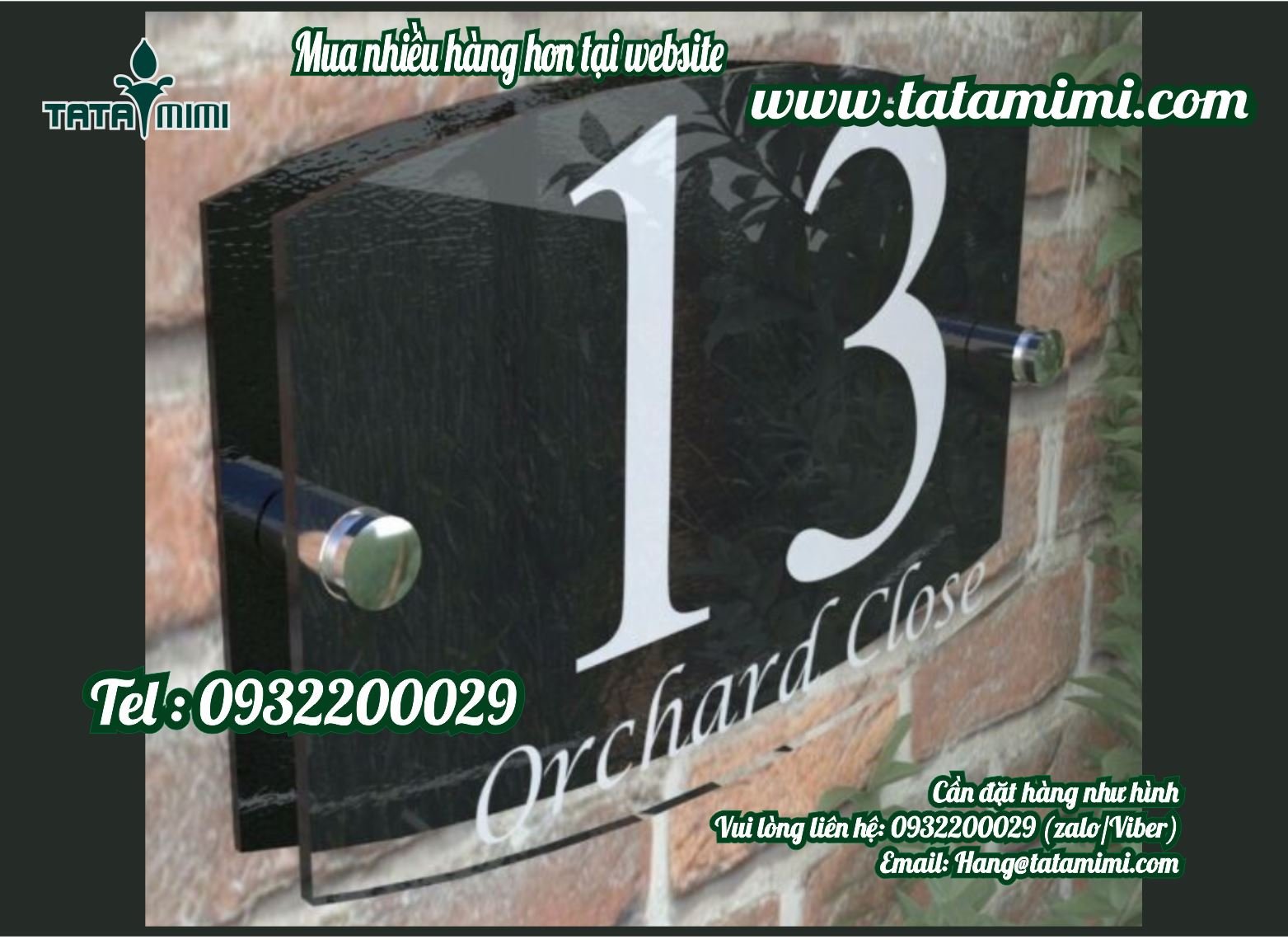 Biển nhà ở biển số nhà làm bằng inox