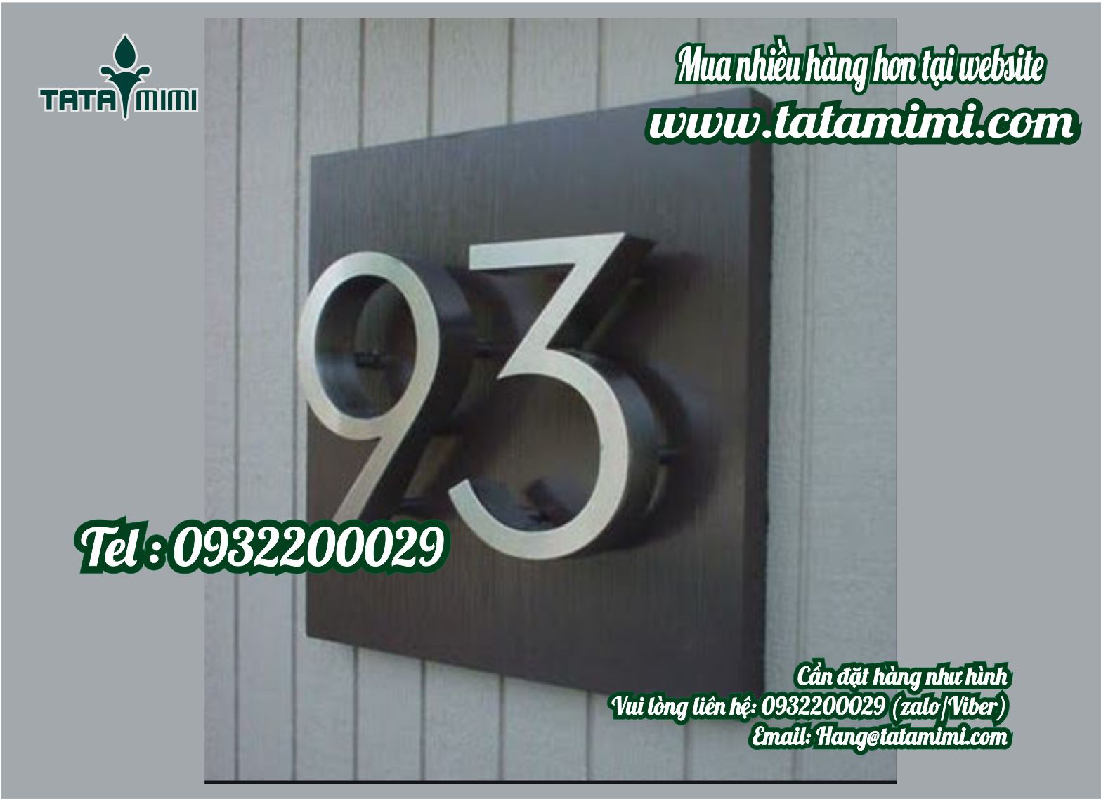 Biển nhà ở biển số nhà làm bằng inox