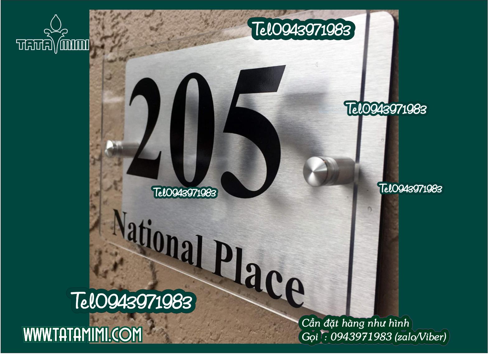 Biển nhà ở biển số nhà làm bằng inox