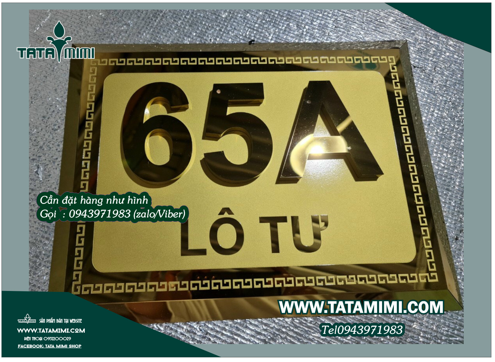 Biển số nhà được gắn chữ nổi hay khắc lên mica