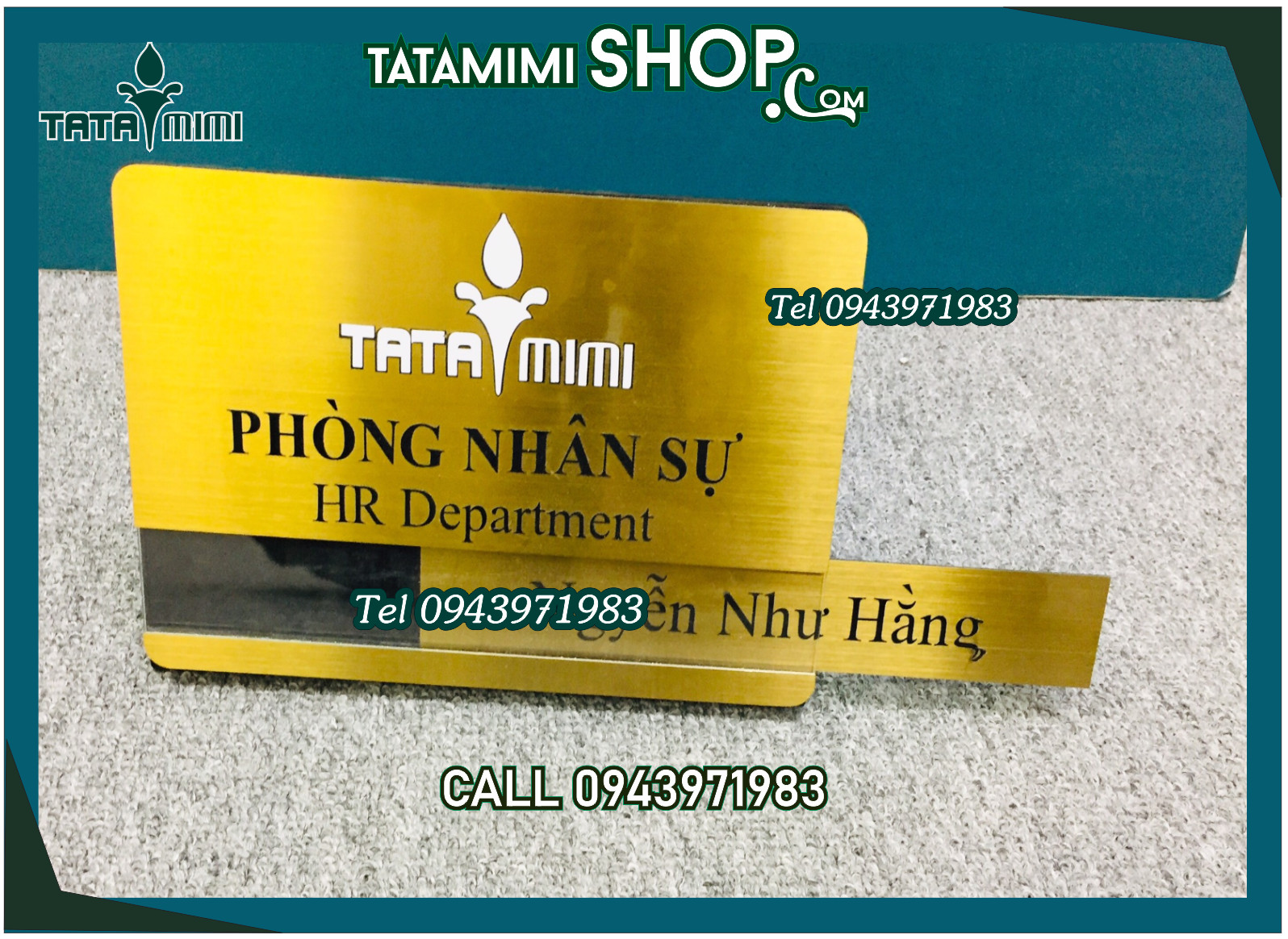 Biển tên chức danh từ inox thay thế được