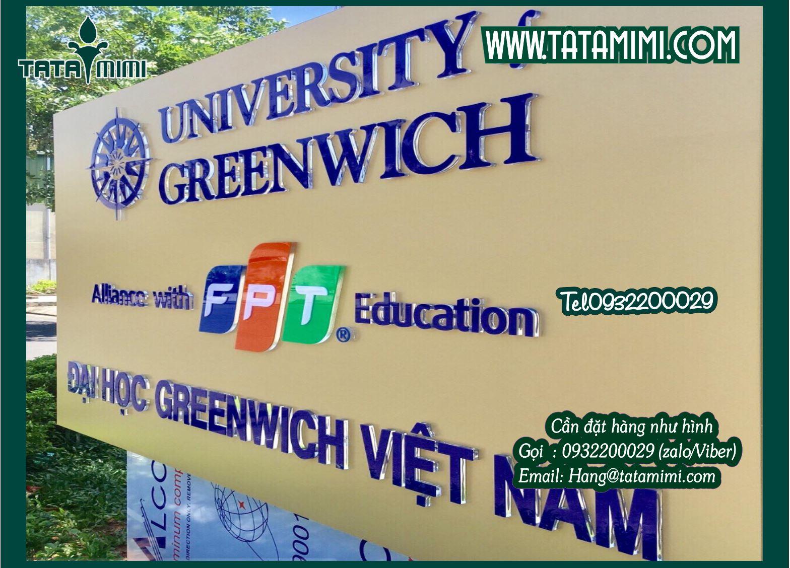 Cắt chữ nổi gắn thành biển công ty