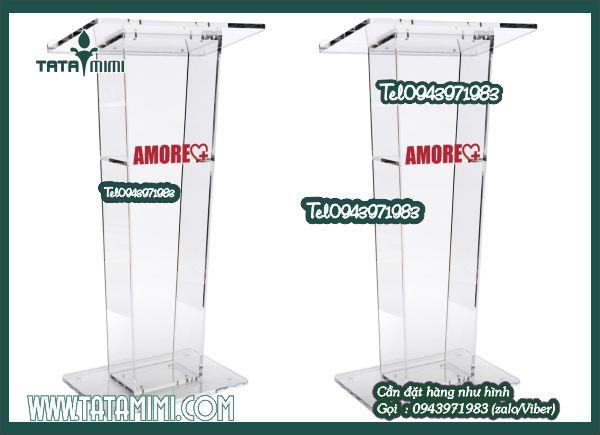 Bục phát biểu cao 1.2m từ mica