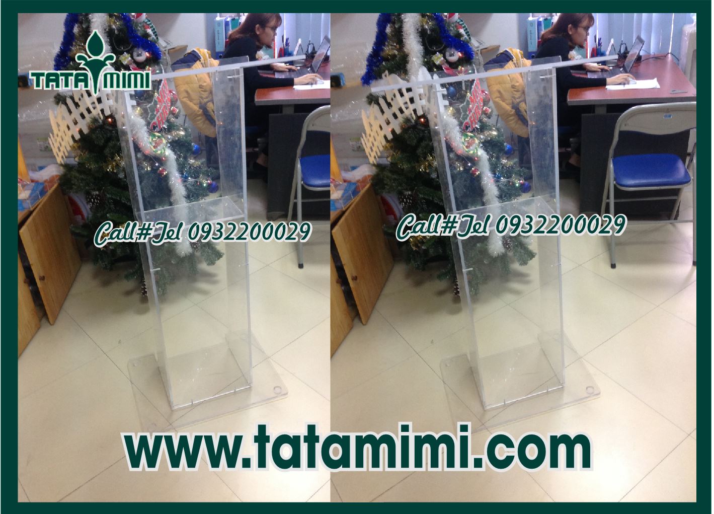 Bục phát biểu mica cho ngày gặp mặt đầu năm