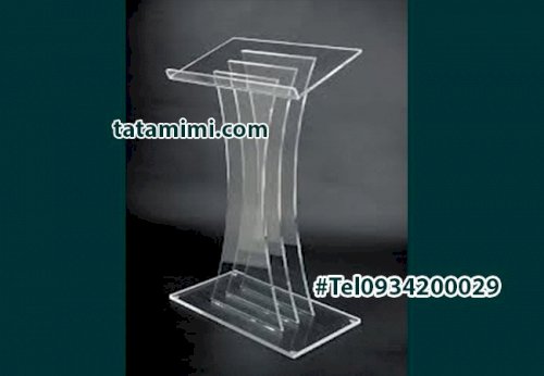 Bục phát biểu mica được kết hợp từ 2 độ dày mica