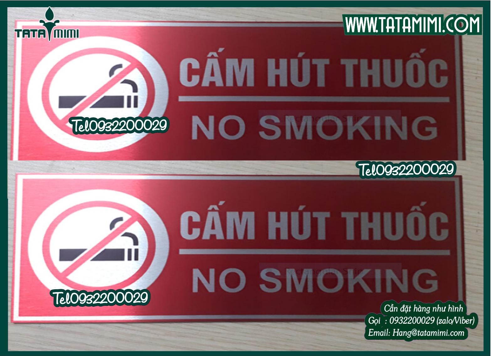 Bảng cấm hút thuốc với các nền màu khác nhau