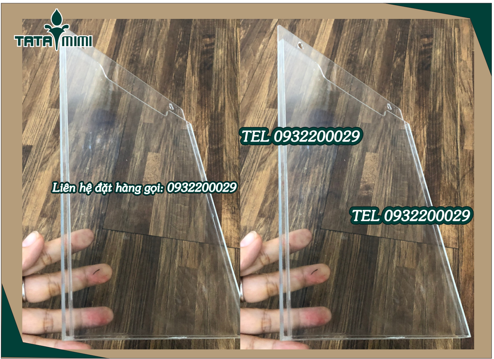 Checklist treo tường cắt sẵn 2 lỗ để bắt vít lên tường