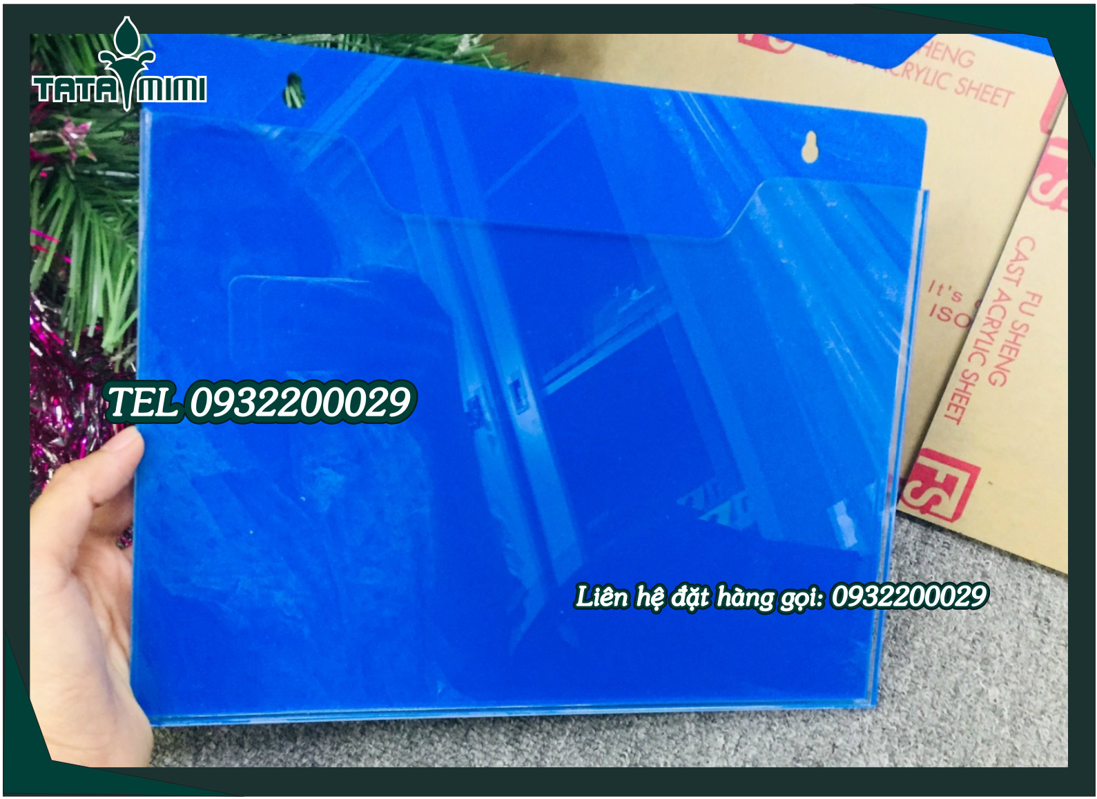 Kệ checklist từ mica trong kết hợp các màu mica