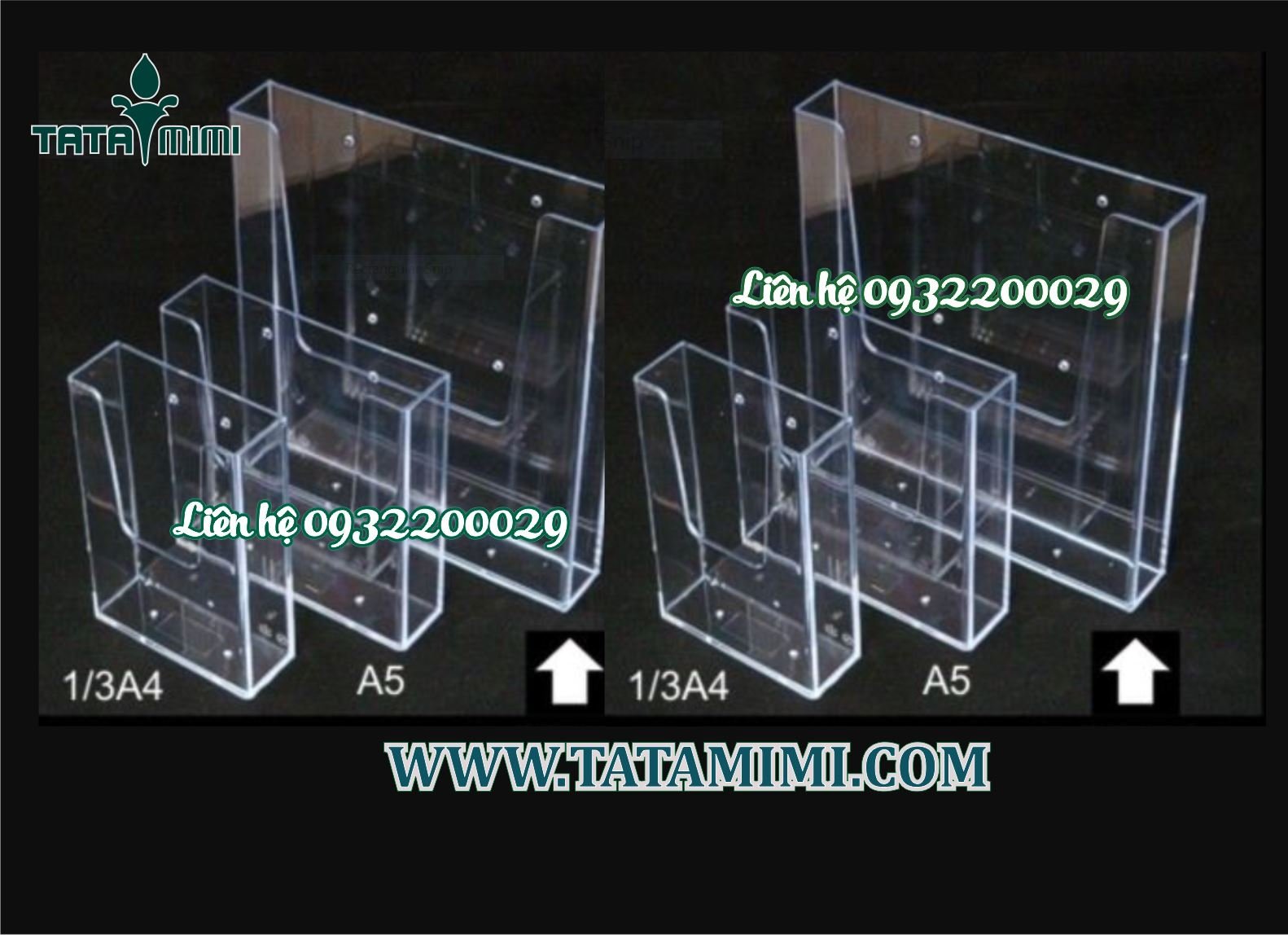 Mica cắt thành hộp treo tường để đựng giấy tờ-