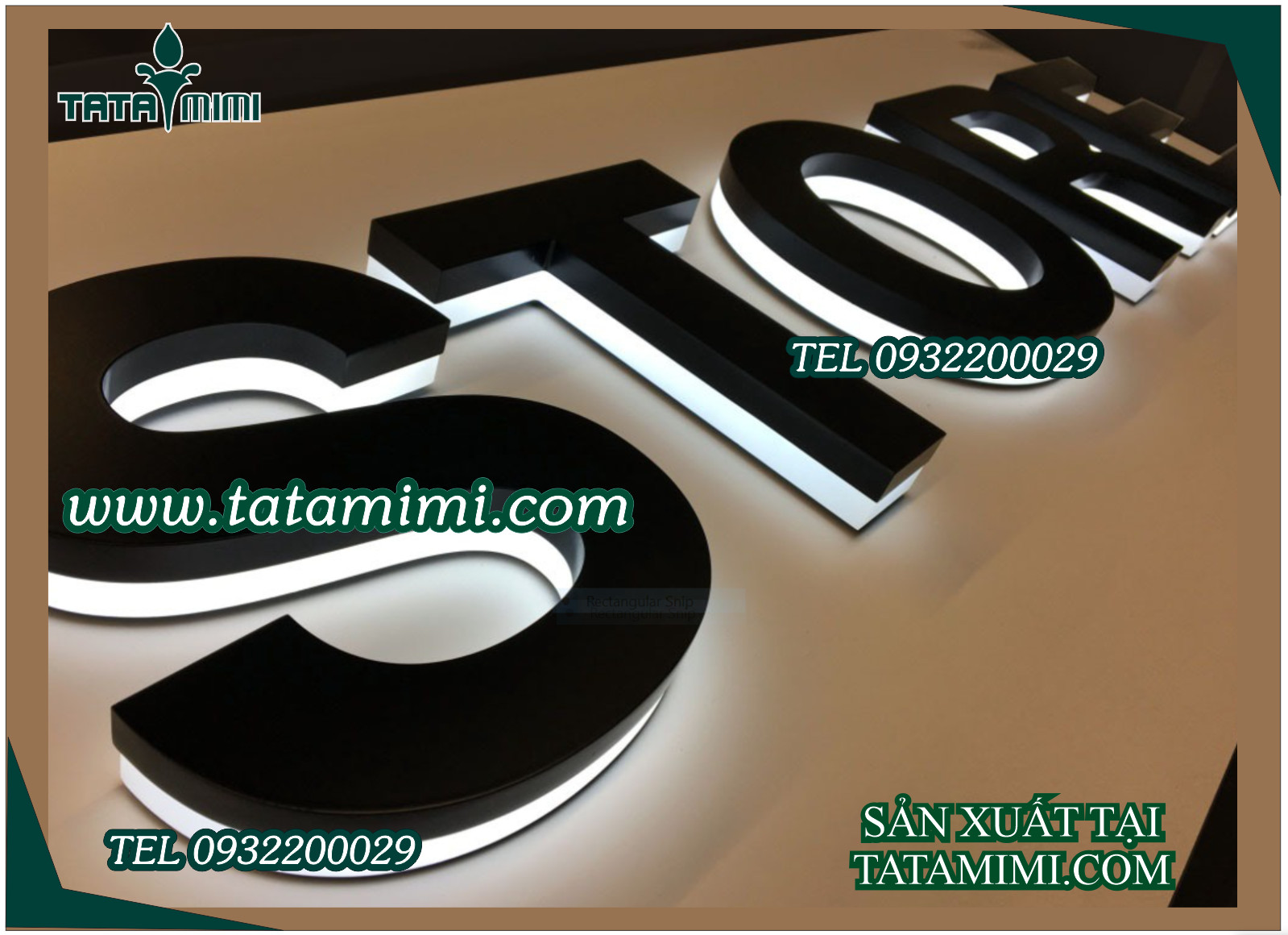 Chữ nổi mica-chữ mica có led- chữ nổi