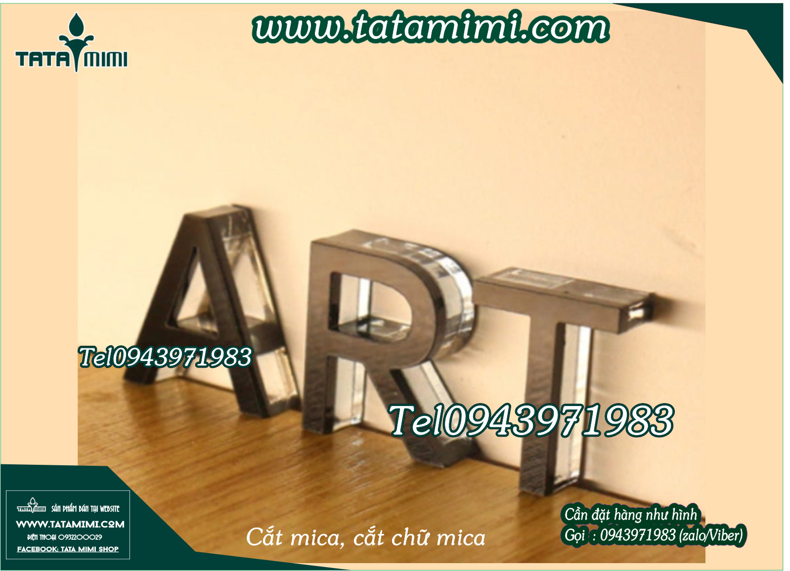 Chữ nổi mica-chữ mica có led- chữ nổi