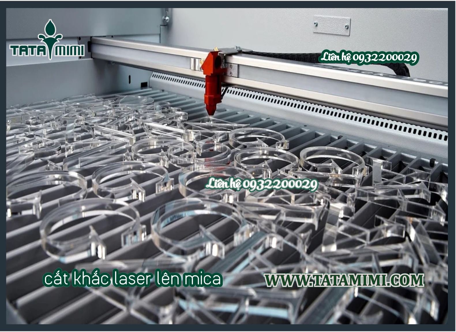 Chữ quảng cáo trên tòa nhà bằng mica