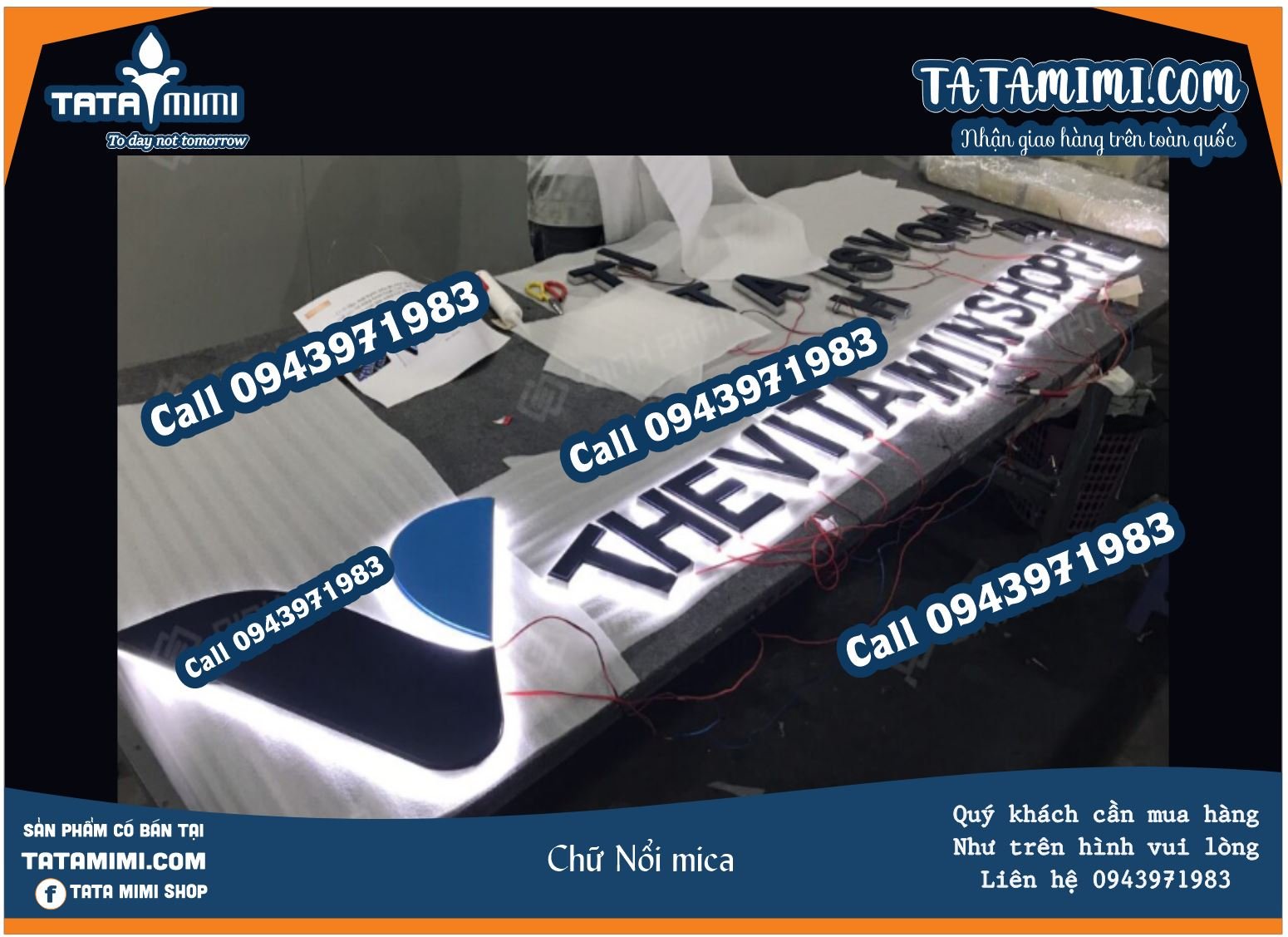 Chữ nổi mica làm từ mica dày bao nhiêu mm