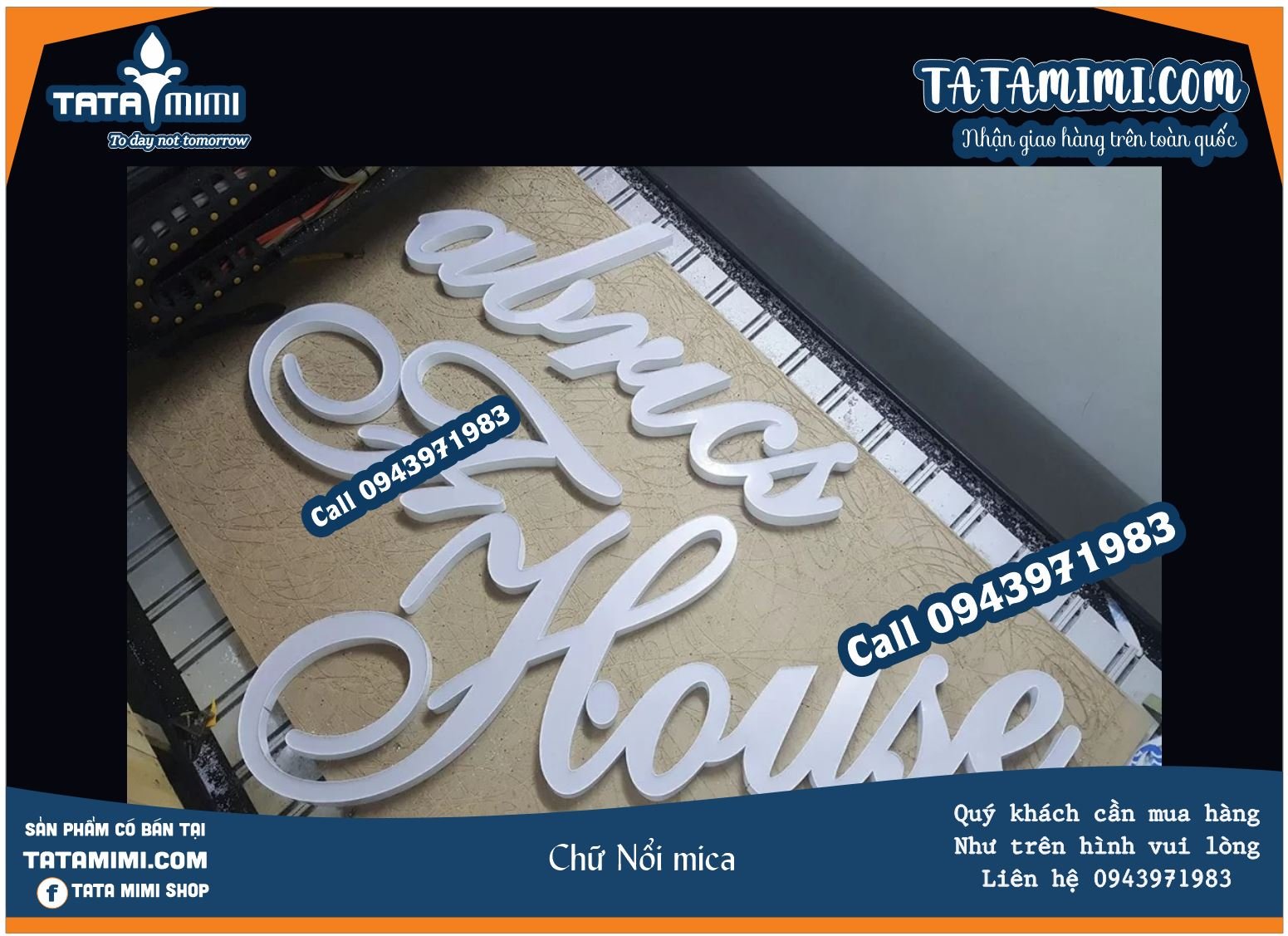 Chữ nổi mica làm từ mica dày bao nhiêu mm