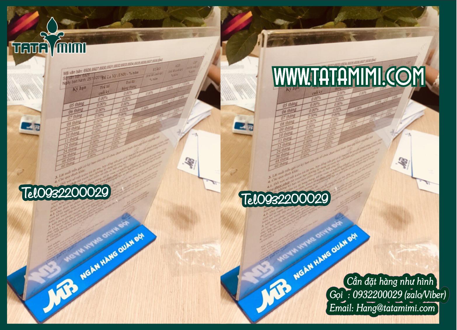 Bảng menu dung cho các quán bằng mica